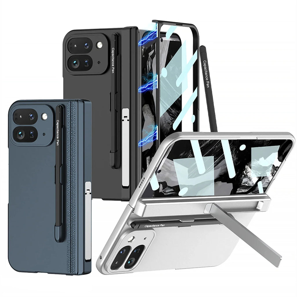 Pixel Fold Case with Pen & Hinge Guard