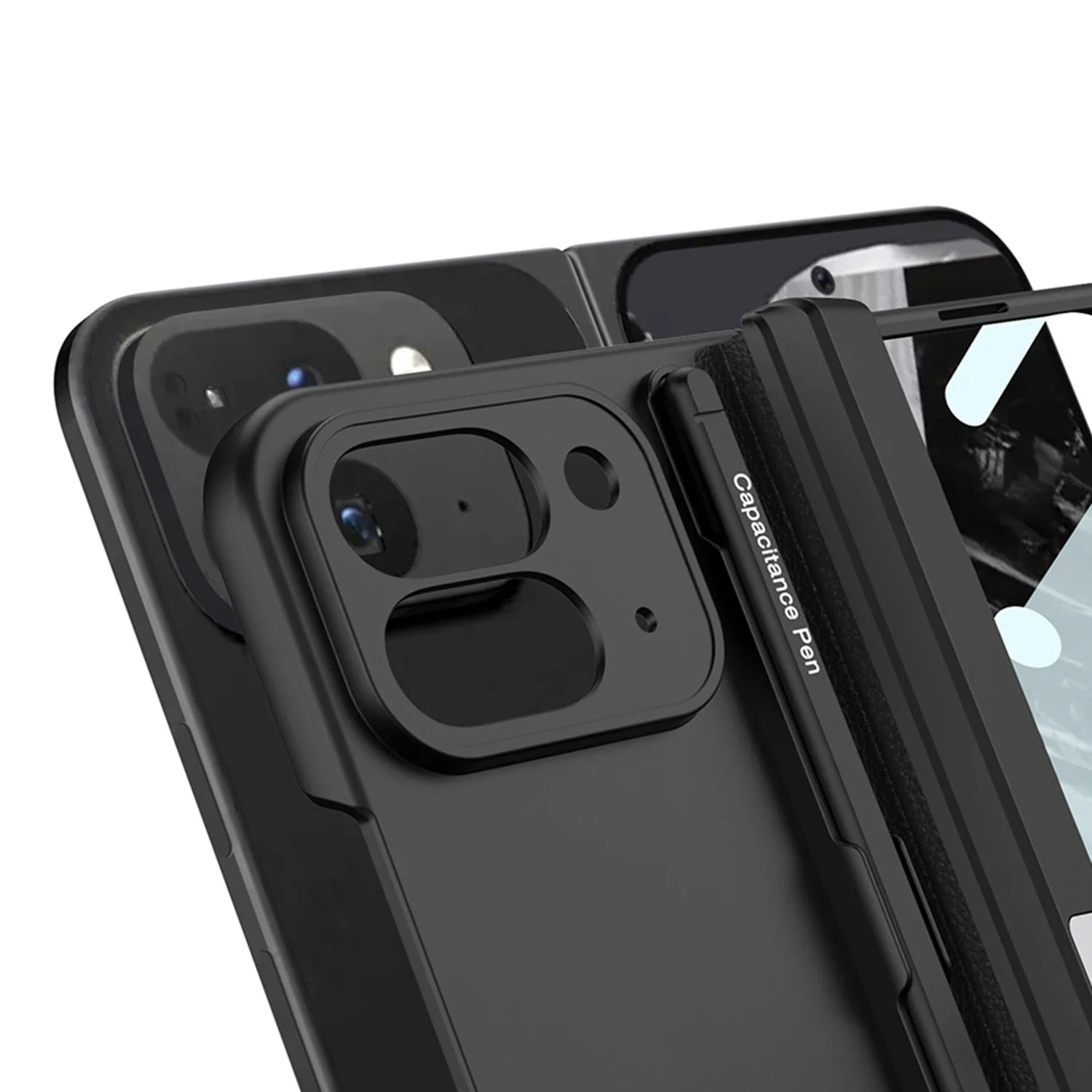 Pixel Fold Case with Pen & Hinge Guard