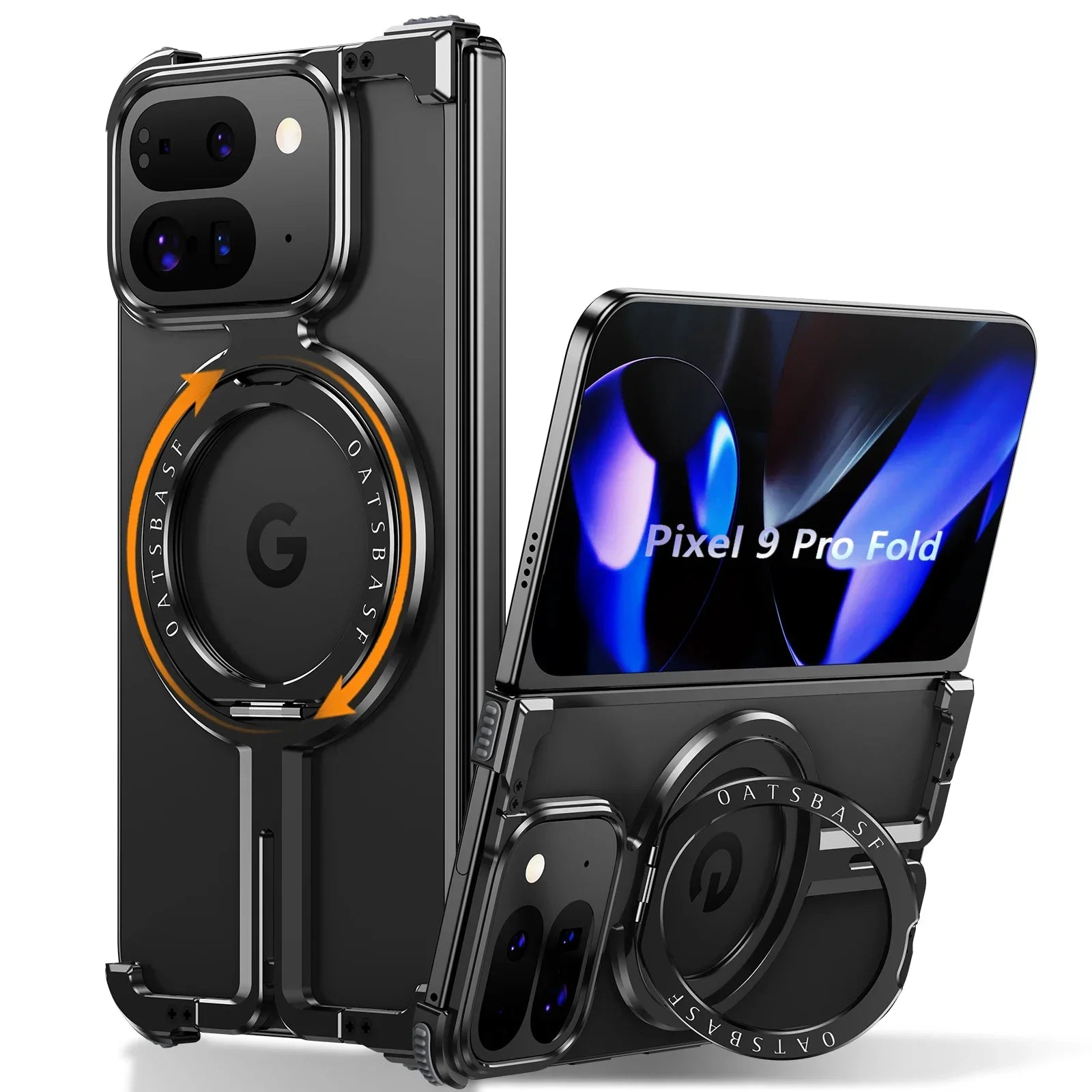 Magnetic Frameless Case & Rotatable Stand