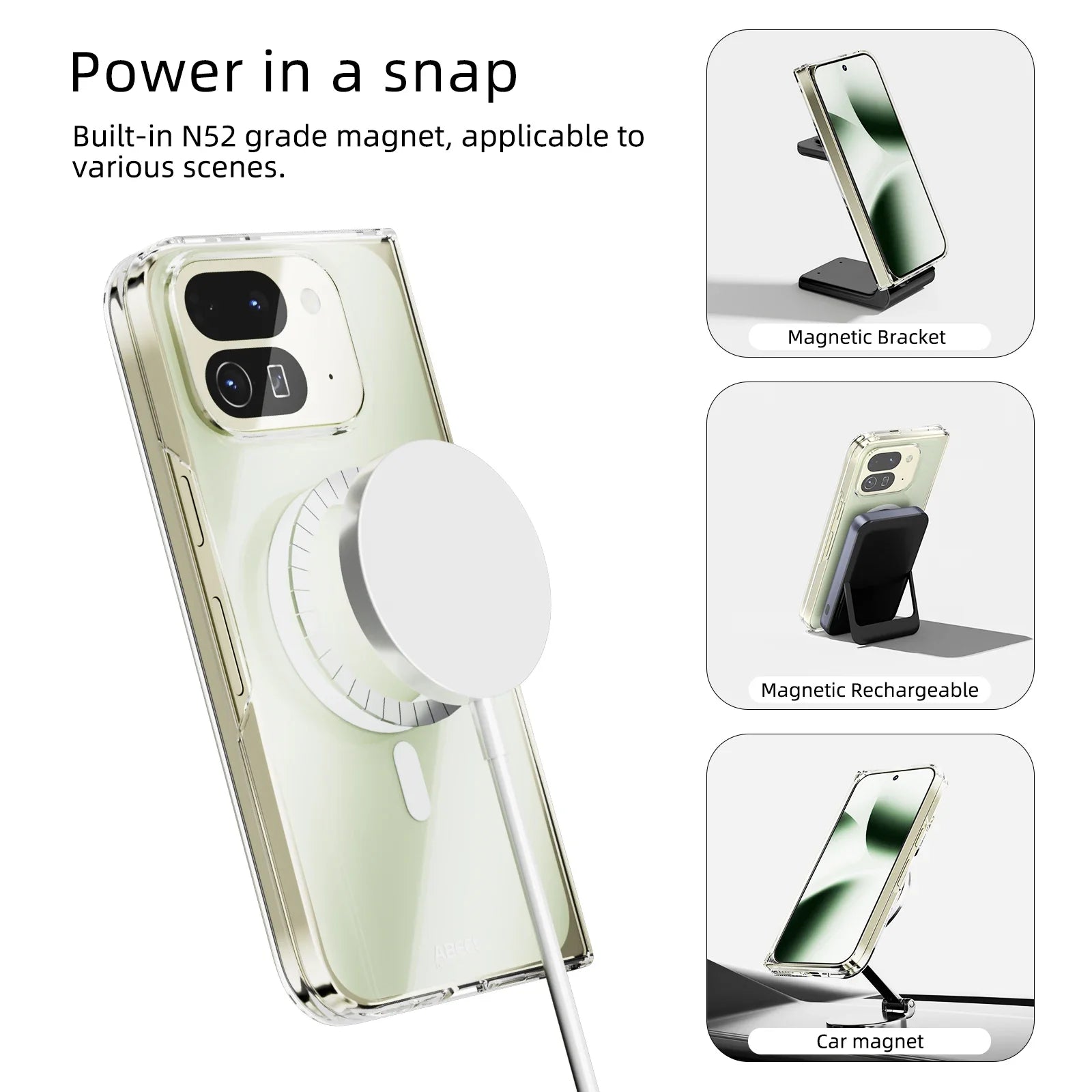 Clear Magnetic Case For Pixel 10 Pro Fold