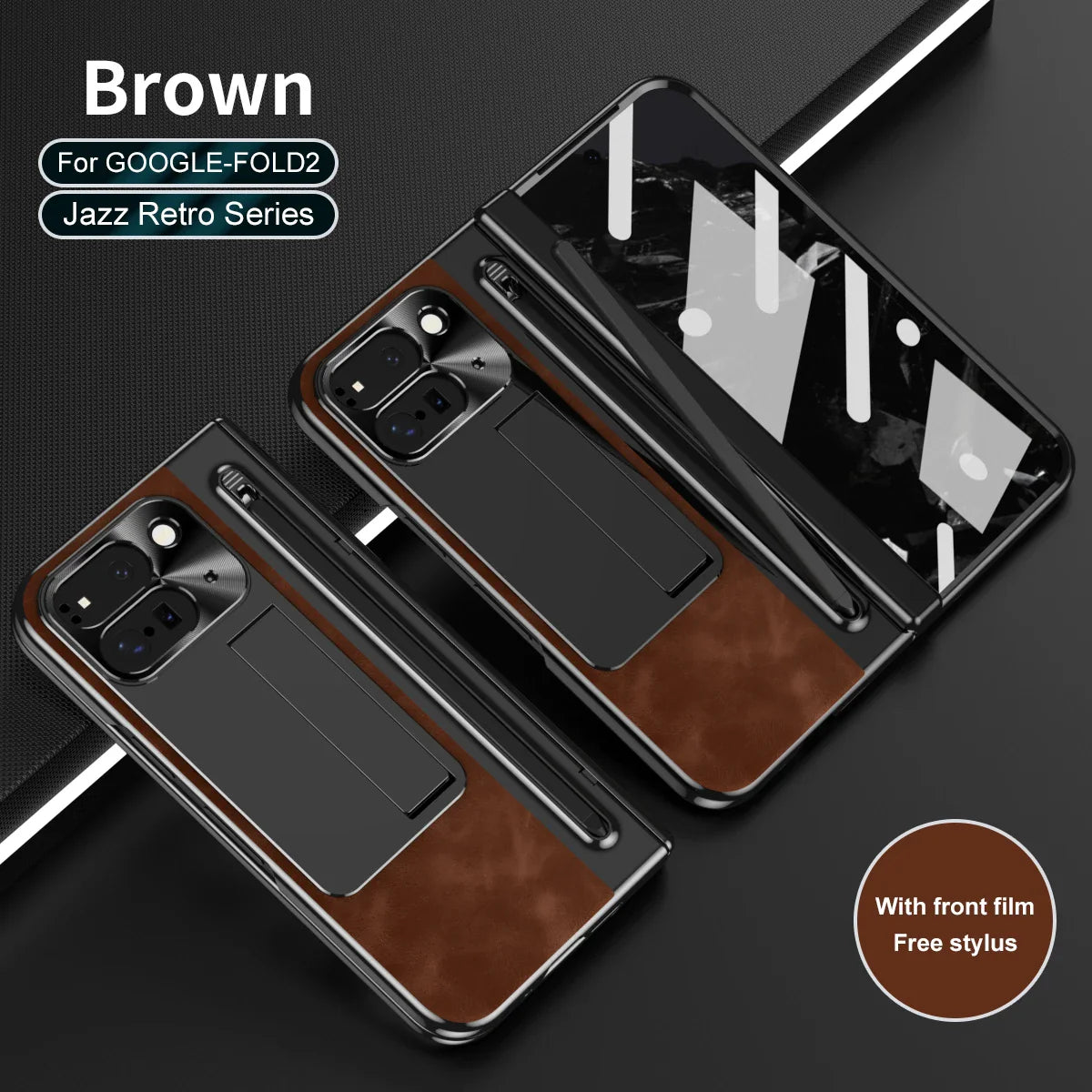 Leather Case With Pen For Pixel 10 Pro Fold