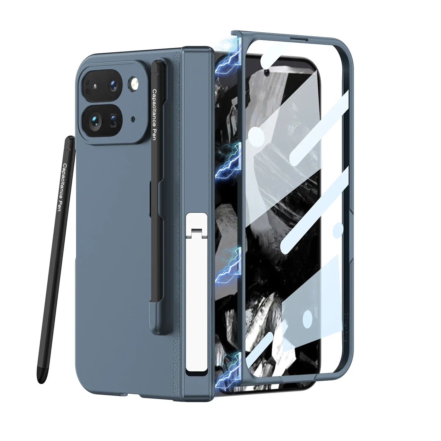Pixel Fold Case with Pen & Hinge Guard